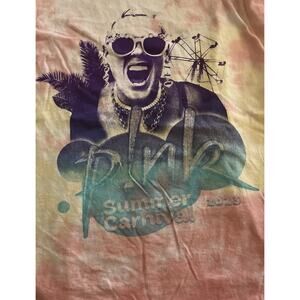 P!NK PINK Alecia Moore Summer Carnival 2023 Large Unisex T-Shirt Official New